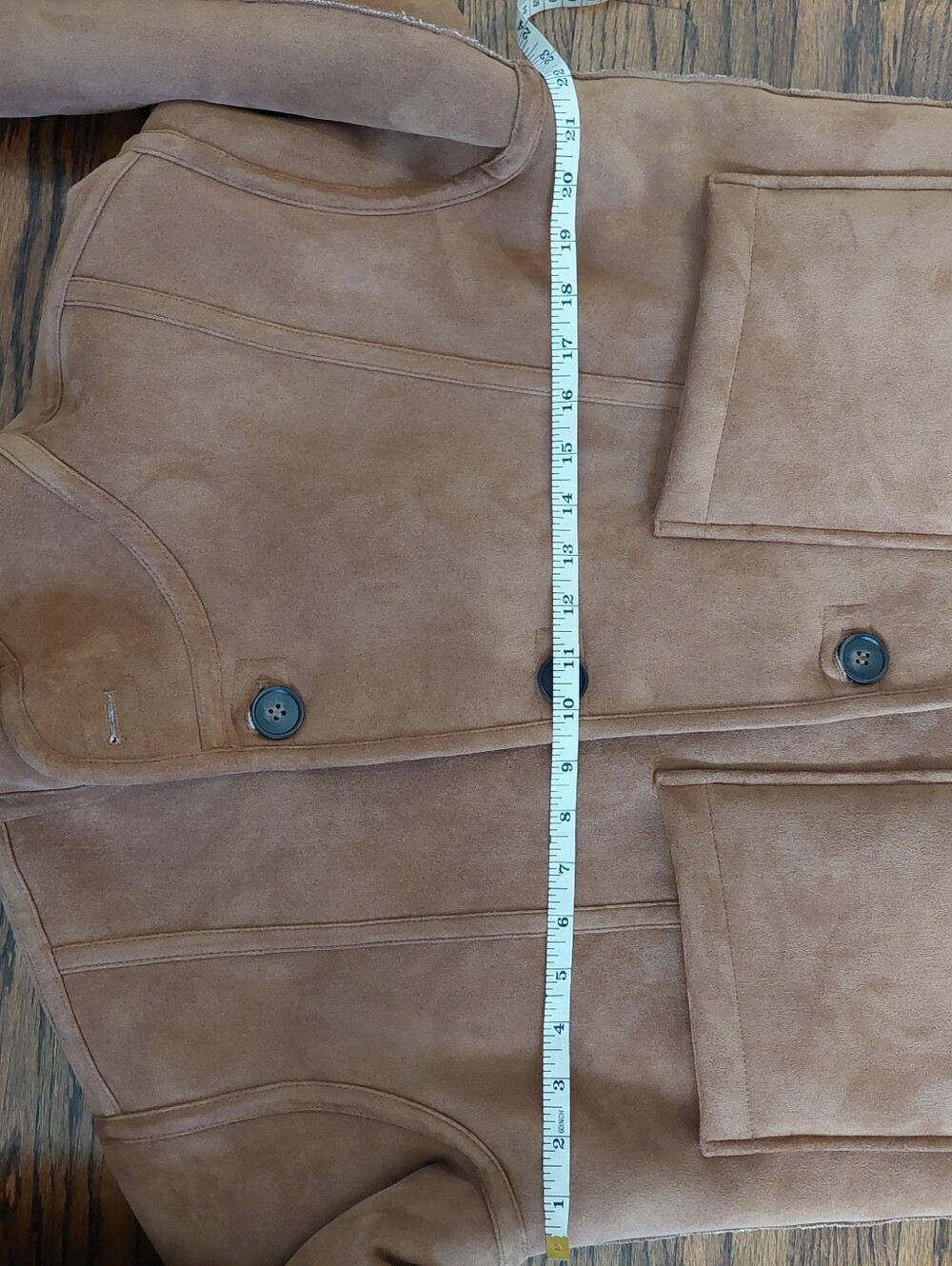 Zara Small Double Faced Cream Teddy Faux Shearling Jacket with Tan Trim - Picture 14 of 16